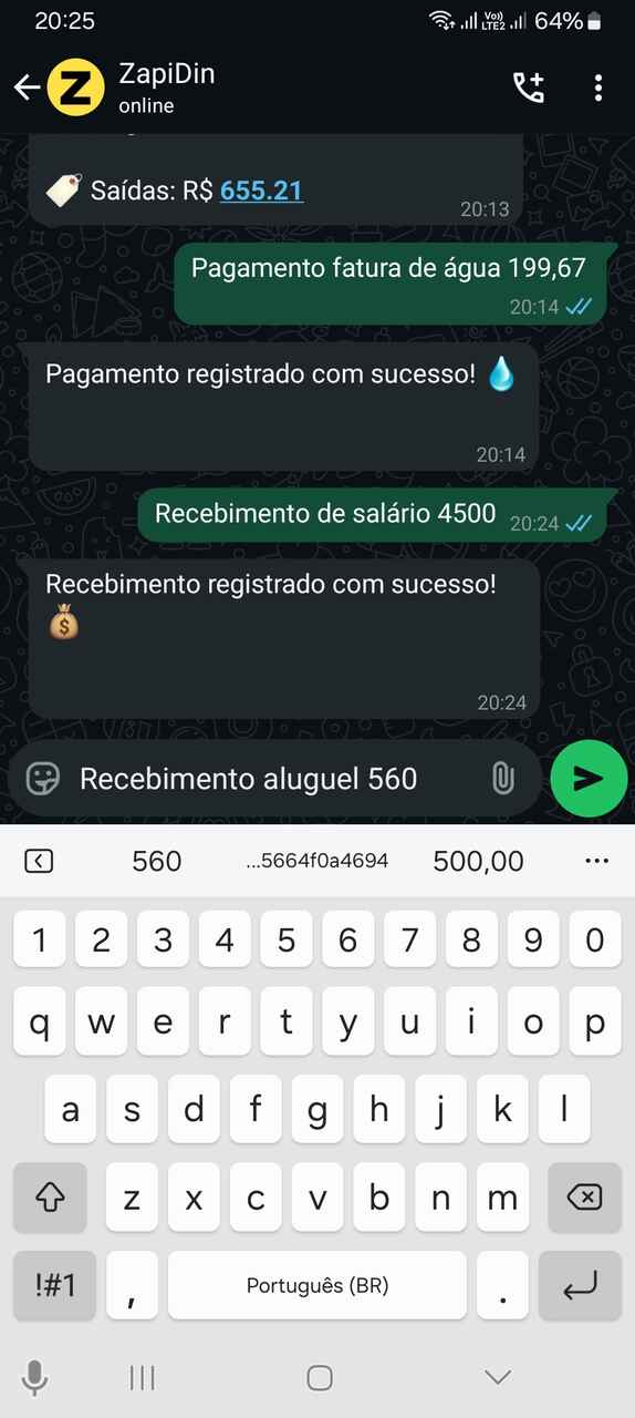Lançamento de entrada