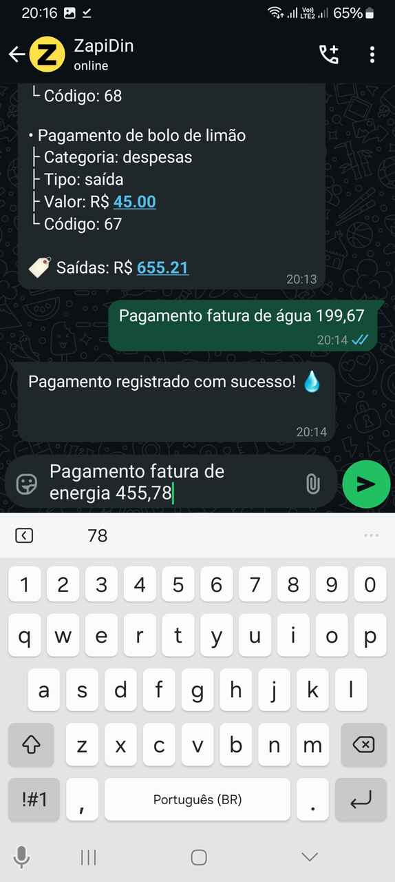 Lançamento de saída